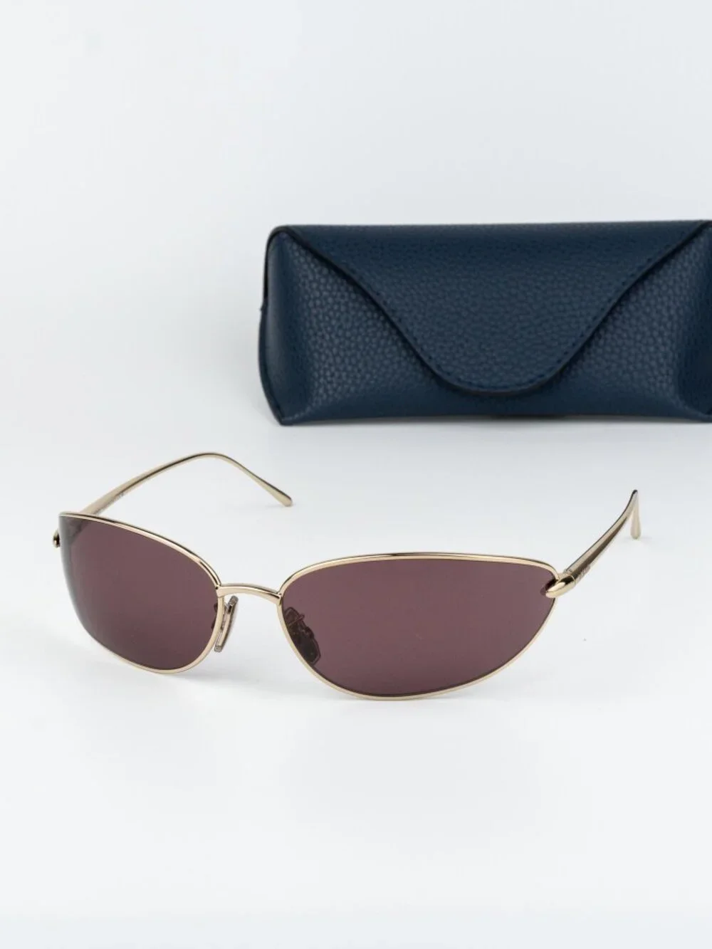 Loewe Men Sunglasses Gold Purple Wraparound LW40164U 32U NEW AUTHENTIC